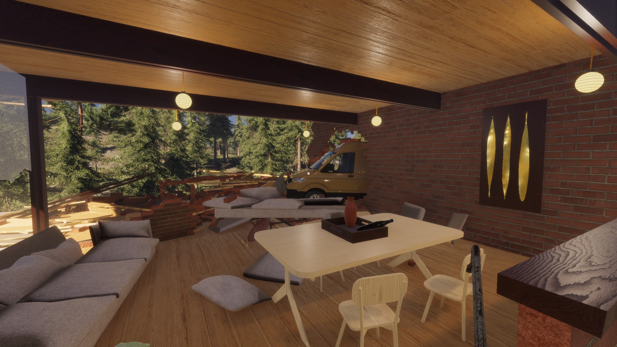 Improving the view from the living area, after